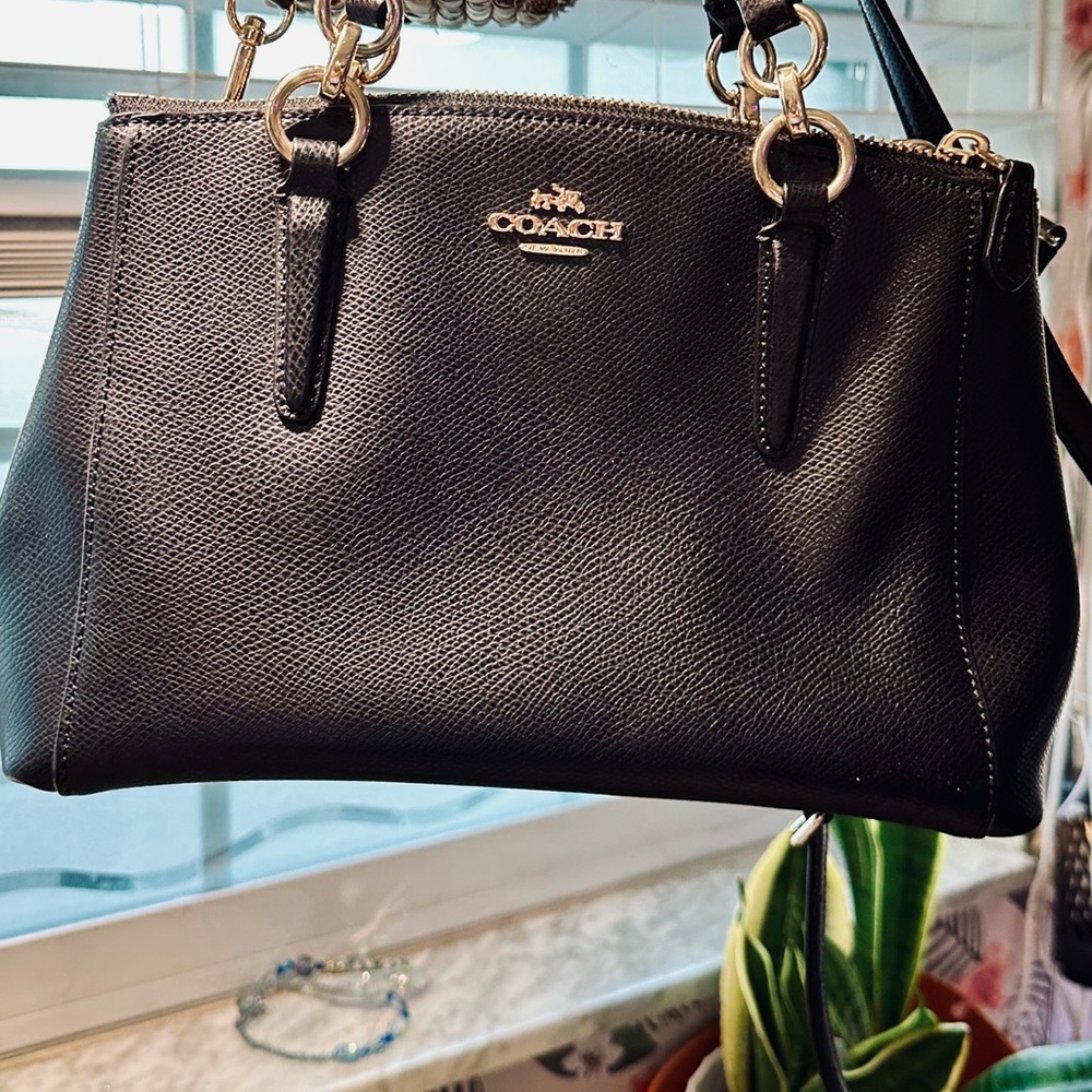 Coach Christy Carry All Black  Bag - Picture 2 of 7